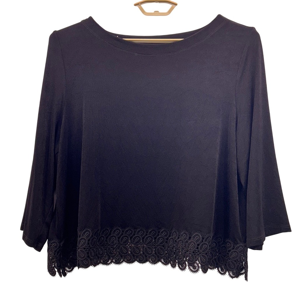 Chicos Boxy Slinky Knit Blouse XXL Or‎ 4
